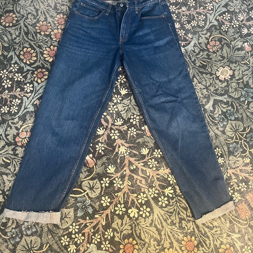 Abercrombie & Fitch Dark Blue Straight Leg Jeans